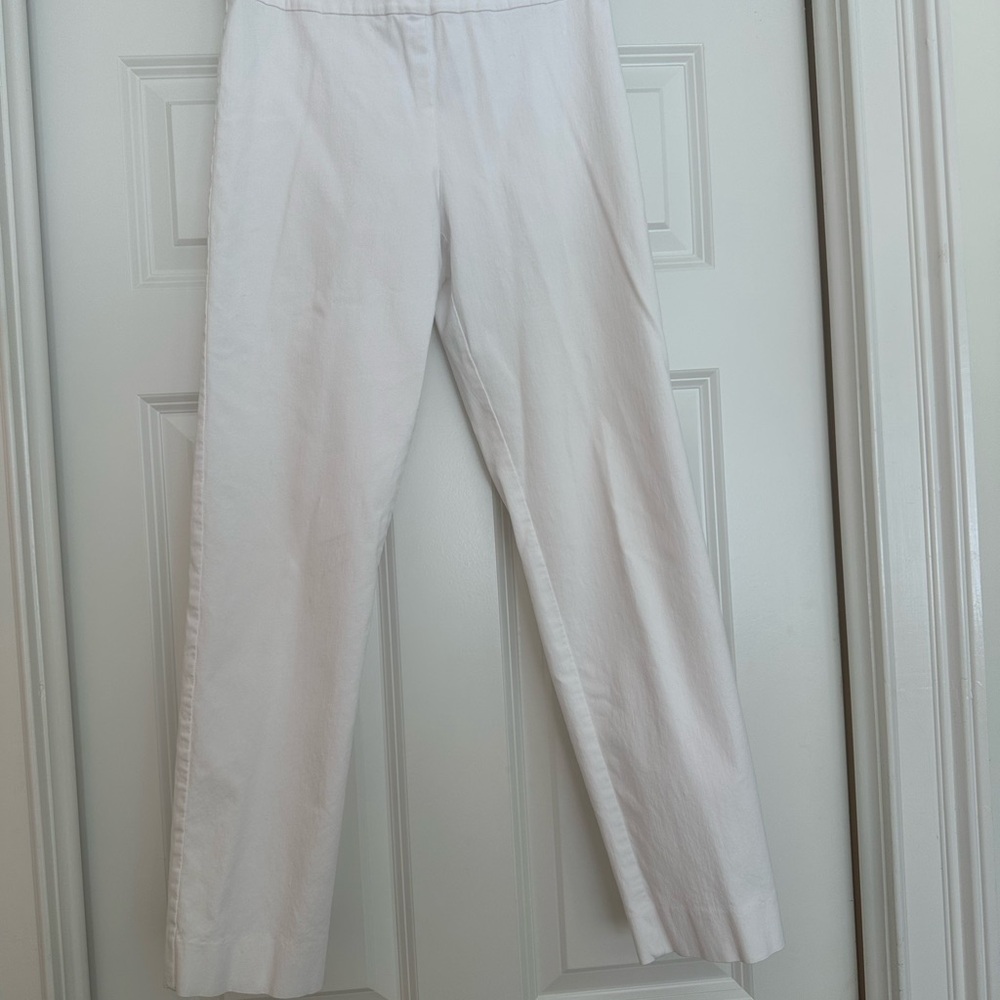 Krazy Larry White Straight-Leg Pants
